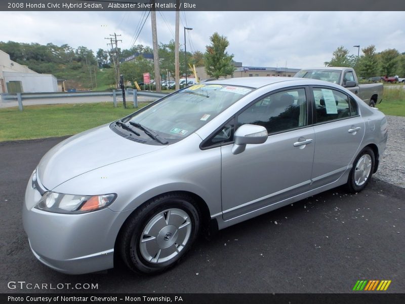 Alabaster Silver Metallic / Blue 2008 Honda Civic Hybrid Sedan