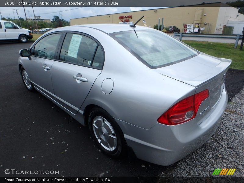 Alabaster Silver Metallic / Blue 2008 Honda Civic Hybrid Sedan