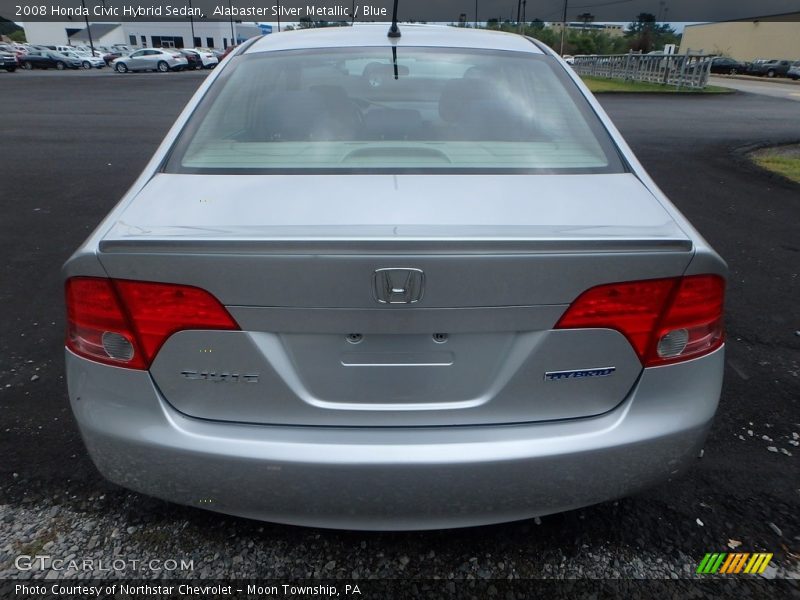 Alabaster Silver Metallic / Blue 2008 Honda Civic Hybrid Sedan