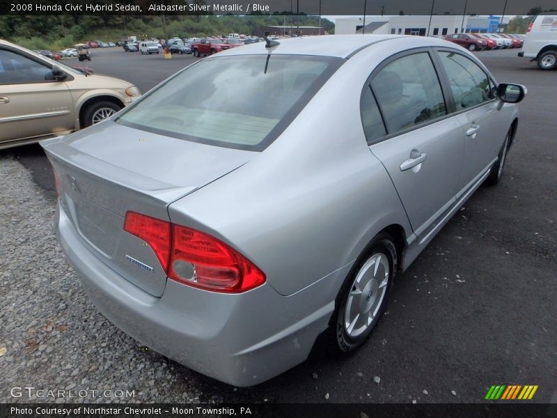 Alabaster Silver Metallic / Blue 2008 Honda Civic Hybrid Sedan