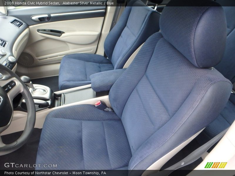 Alabaster Silver Metallic / Blue 2008 Honda Civic Hybrid Sedan