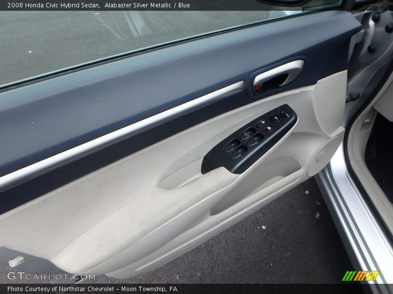 Alabaster Silver Metallic / Blue 2008 Honda Civic Hybrid Sedan
