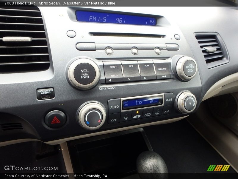 Alabaster Silver Metallic / Blue 2008 Honda Civic Hybrid Sedan