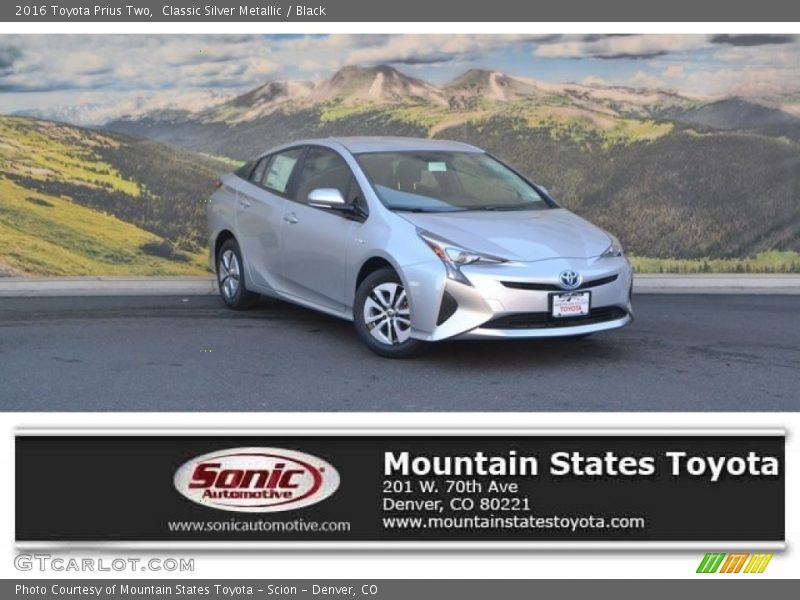 Classic Silver Metallic / Black 2016 Toyota Prius Two