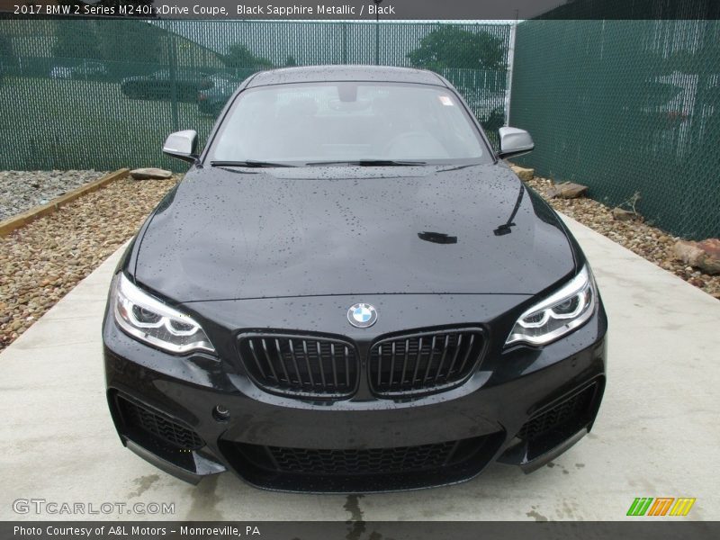 Black Sapphire Metallic / Black 2017 BMW 2 Series M240i xDrive Coupe
