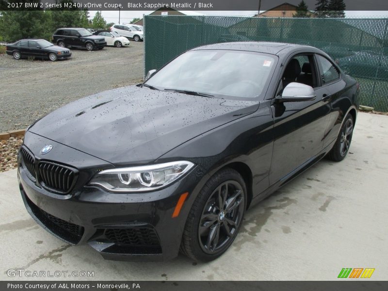 Black Sapphire Metallic / Black 2017 BMW 2 Series M240i xDrive Coupe