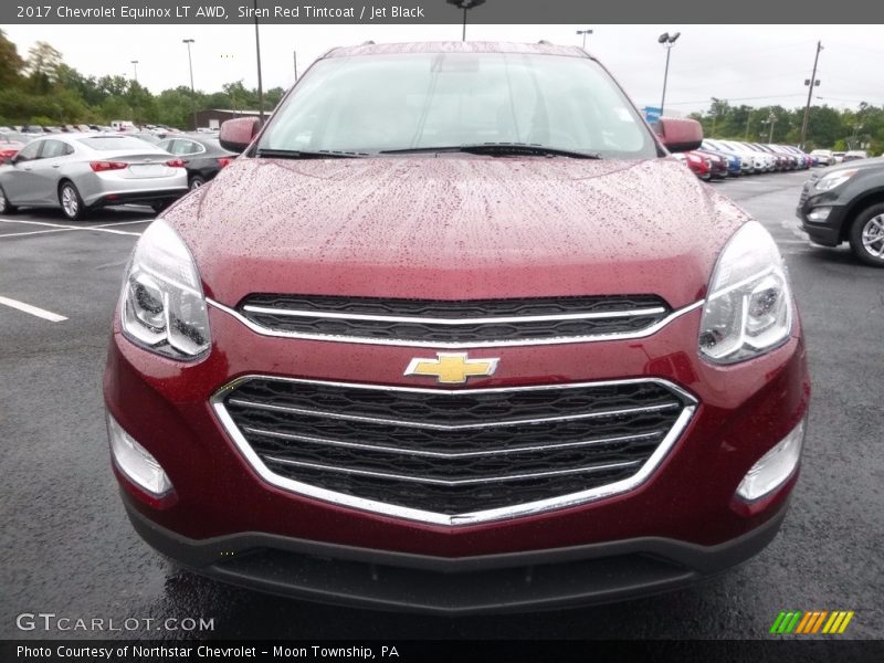 Siren Red Tintcoat / Jet Black 2017 Chevrolet Equinox LT AWD