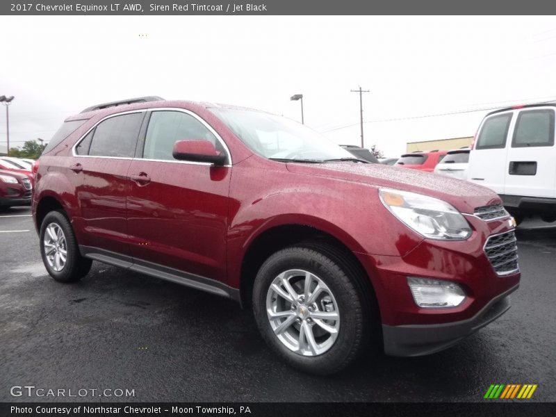 Siren Red Tintcoat / Jet Black 2017 Chevrolet Equinox LT AWD