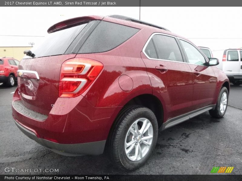 Siren Red Tintcoat / Jet Black 2017 Chevrolet Equinox LT AWD