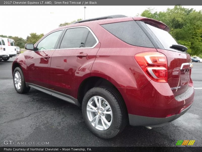 Siren Red Tintcoat / Jet Black 2017 Chevrolet Equinox LT AWD