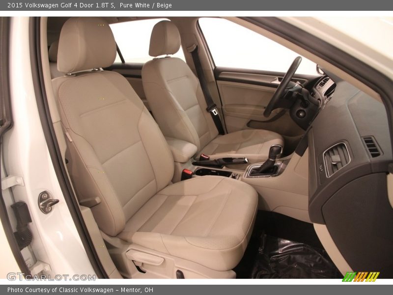 Pure White / Beige 2015 Volkswagen Golf 4 Door 1.8T S