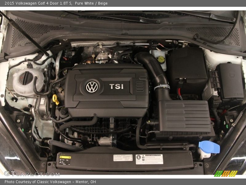 Pure White / Beige 2015 Volkswagen Golf 4 Door 1.8T S