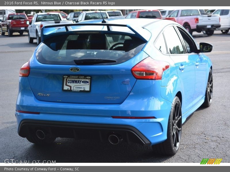 Nitrous Blue / Charcoal Black Recaro RS logo 2016 Ford Focus RS