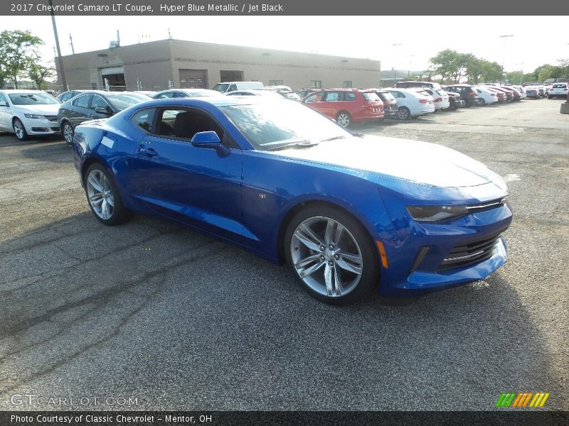 Hyper Blue Metallic / Jet Black 2017 Chevrolet Camaro LT Coupe
