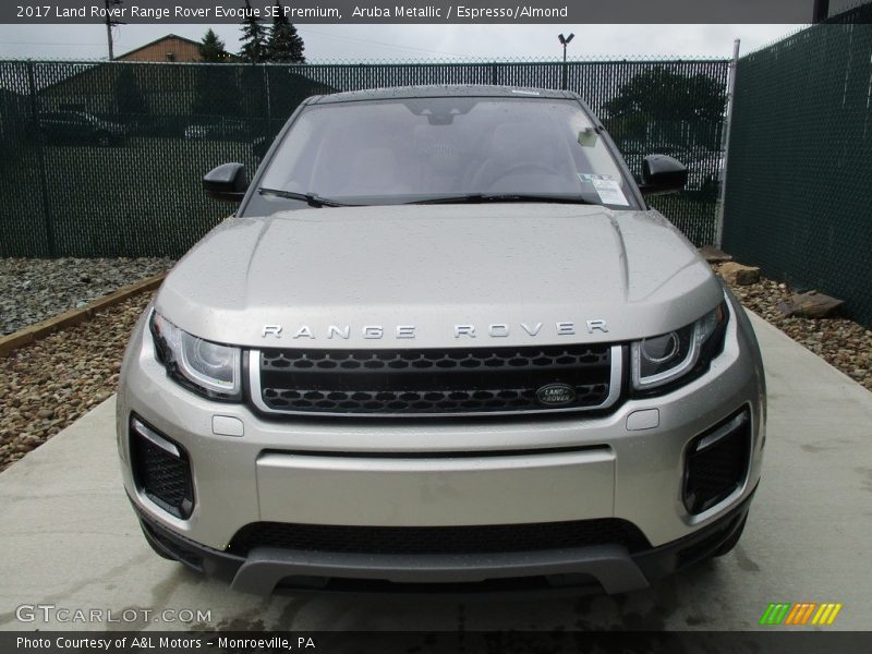 Aruba Metallic / Espresso/Almond 2017 Land Rover Range Rover Evoque SE Premium