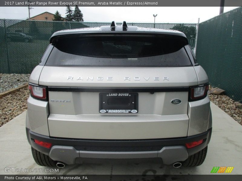 Aruba Metallic / Espresso/Almond 2017 Land Rover Range Rover Evoque SE Premium