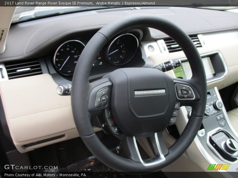 Aruba Metallic / Espresso/Almond 2017 Land Rover Range Rover Evoque SE Premium