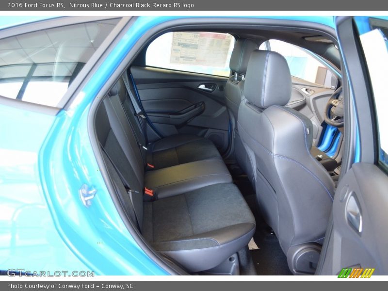 Nitrous Blue / Charcoal Black Recaro RS logo 2016 Ford Focus RS