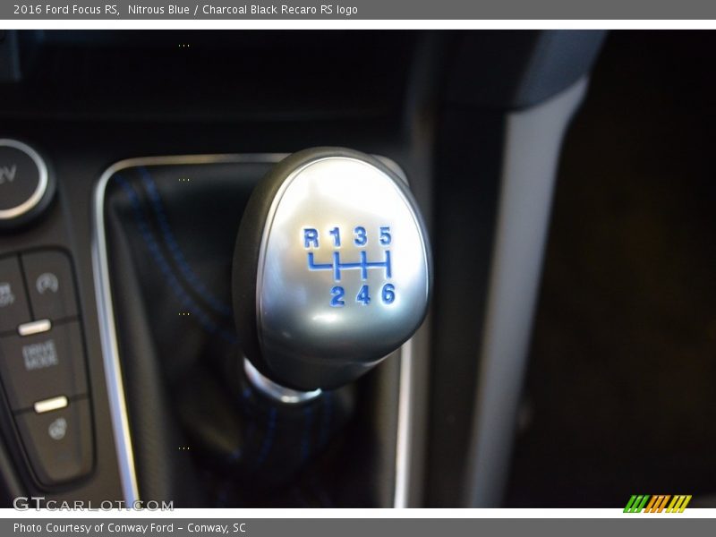 Nitrous Blue / Charcoal Black Recaro RS logo 2016 Ford Focus RS