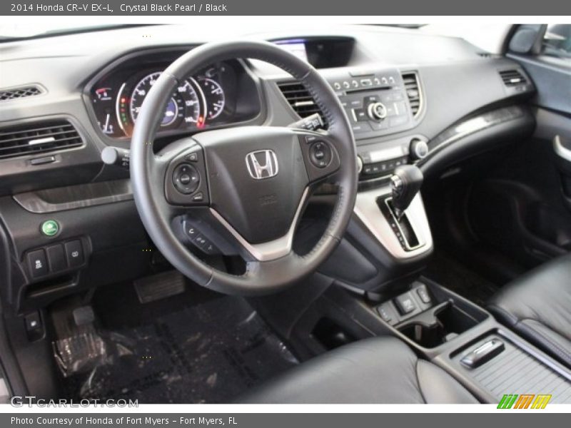 Crystal Black Pearl / Black 2014 Honda CR-V EX-L
