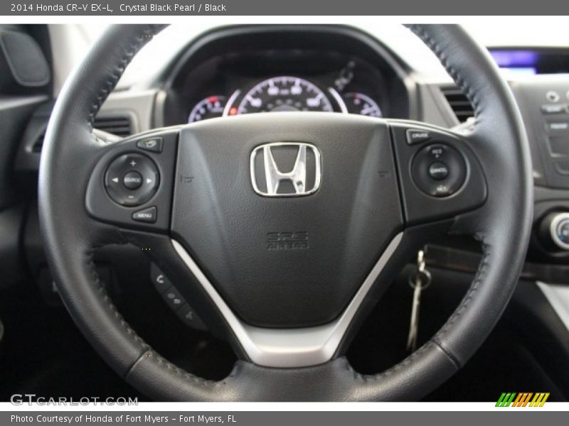 Crystal Black Pearl / Black 2014 Honda CR-V EX-L