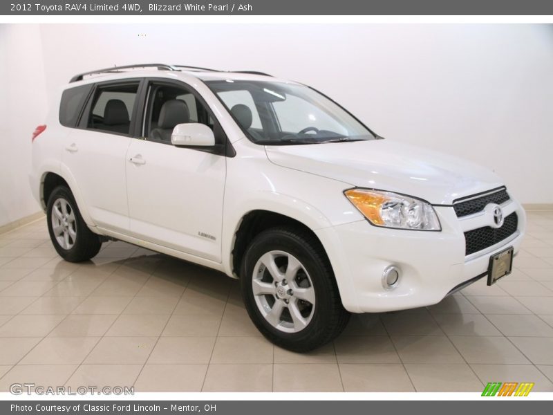 Blizzard White Pearl / Ash 2012 Toyota RAV4 Limited 4WD