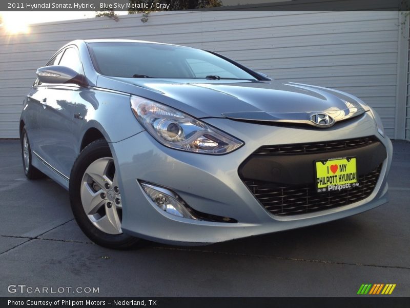 Blue Sky Metallic / Gray 2011 Hyundai Sonata Hybrid