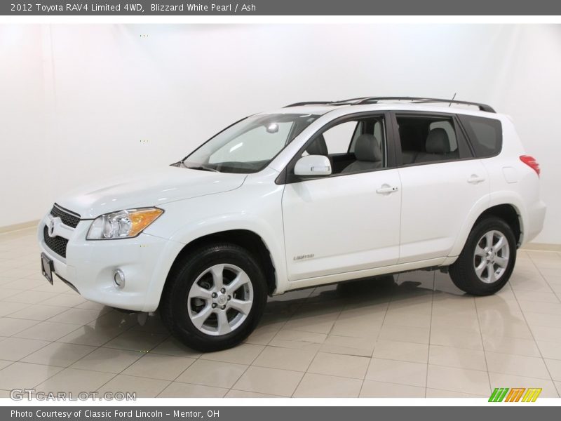 Blizzard White Pearl / Ash 2012 Toyota RAV4 Limited 4WD