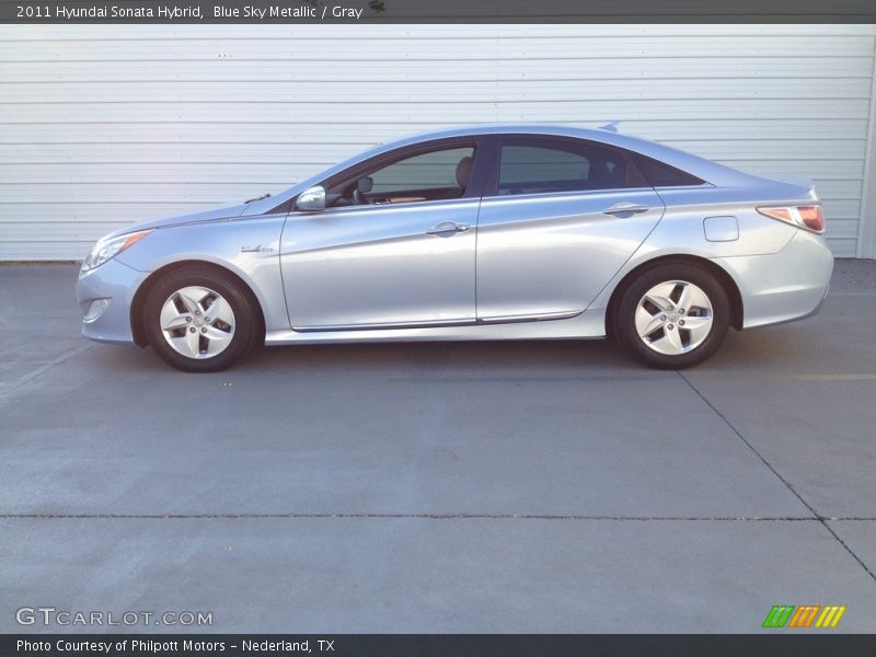 Blue Sky Metallic / Gray 2011 Hyundai Sonata Hybrid