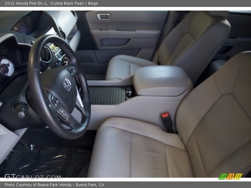 Crystal Black Pearl / Beige 2013 Honda Pilot EX-L