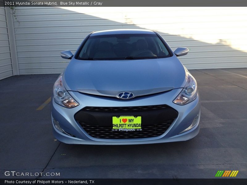 Blue Sky Metallic / Gray 2011 Hyundai Sonata Hybrid