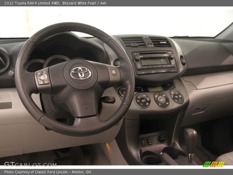 Blizzard White Pearl / Ash 2012 Toyota RAV4 Limited 4WD