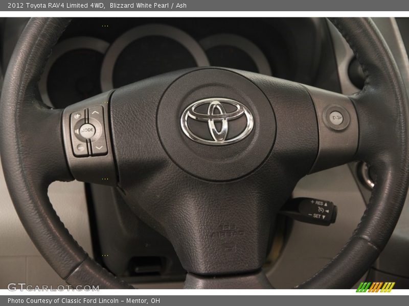 Blizzard White Pearl / Ash 2012 Toyota RAV4 Limited 4WD