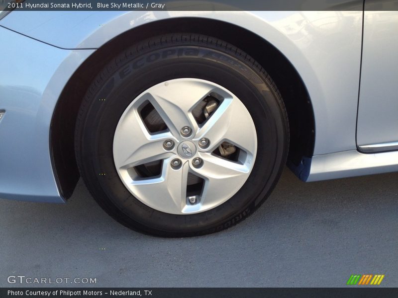 Blue Sky Metallic / Gray 2011 Hyundai Sonata Hybrid