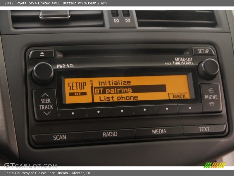 Blizzard White Pearl / Ash 2012 Toyota RAV4 Limited 4WD