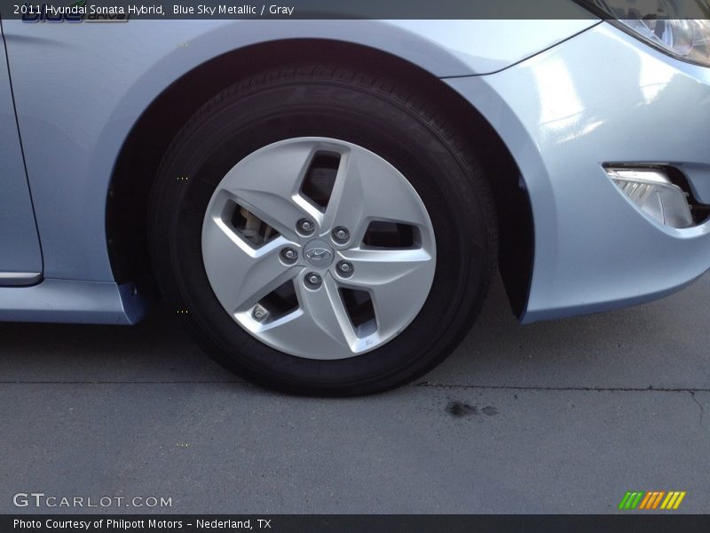 Blue Sky Metallic / Gray 2011 Hyundai Sonata Hybrid