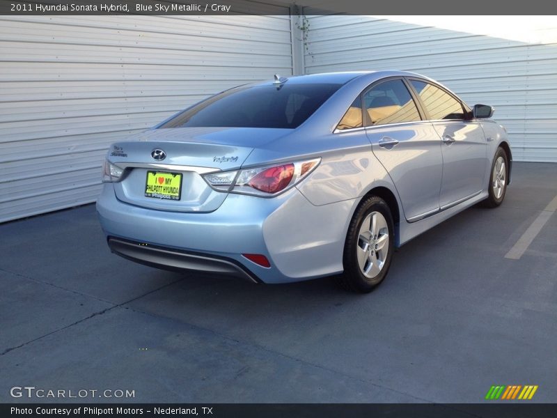 Blue Sky Metallic / Gray 2011 Hyundai Sonata Hybrid