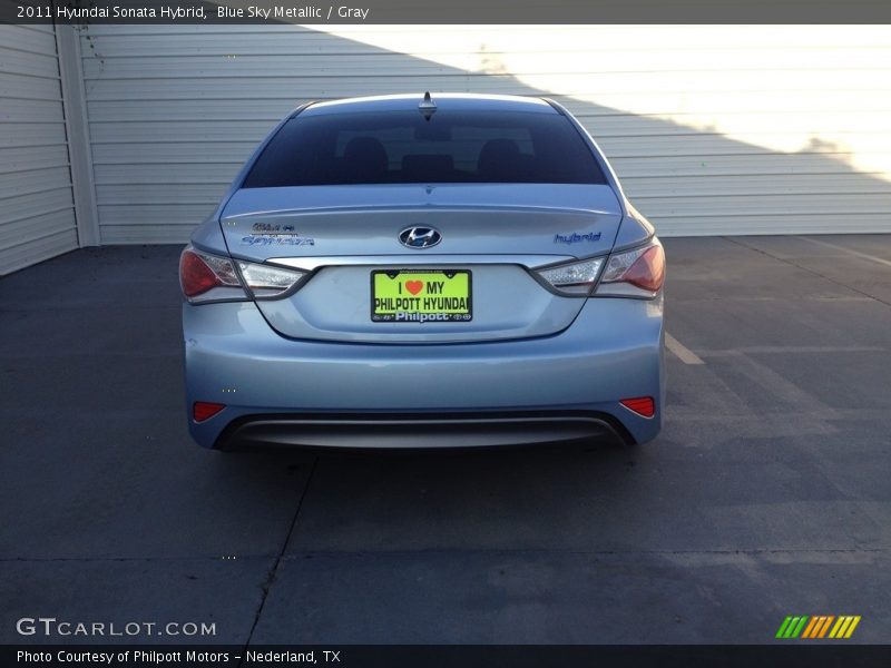 Blue Sky Metallic / Gray 2011 Hyundai Sonata Hybrid