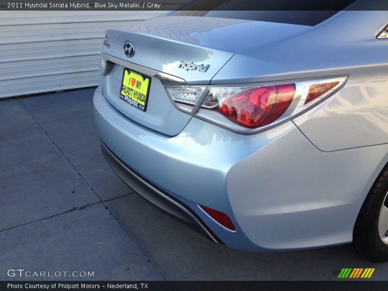 Blue Sky Metallic / Gray 2011 Hyundai Sonata Hybrid