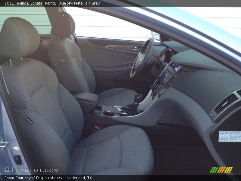 Blue Sky Metallic / Gray 2011 Hyundai Sonata Hybrid