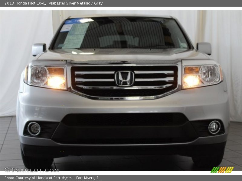 Alabaster Silver Metallic / Gray 2013 Honda Pilot EX-L