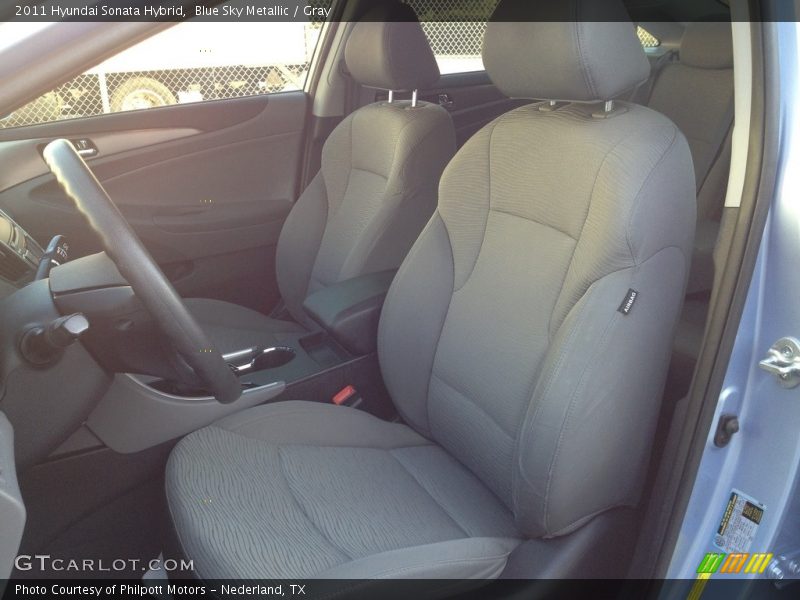 Blue Sky Metallic / Gray 2011 Hyundai Sonata Hybrid