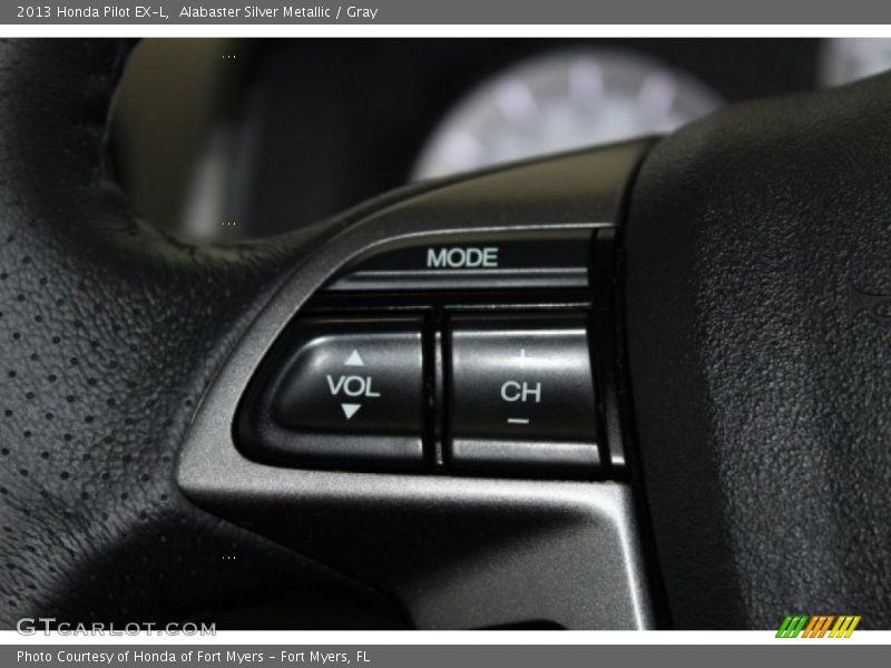 Alabaster Silver Metallic / Gray 2013 Honda Pilot EX-L