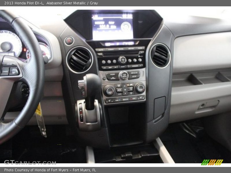 Alabaster Silver Metallic / Gray 2013 Honda Pilot EX-L