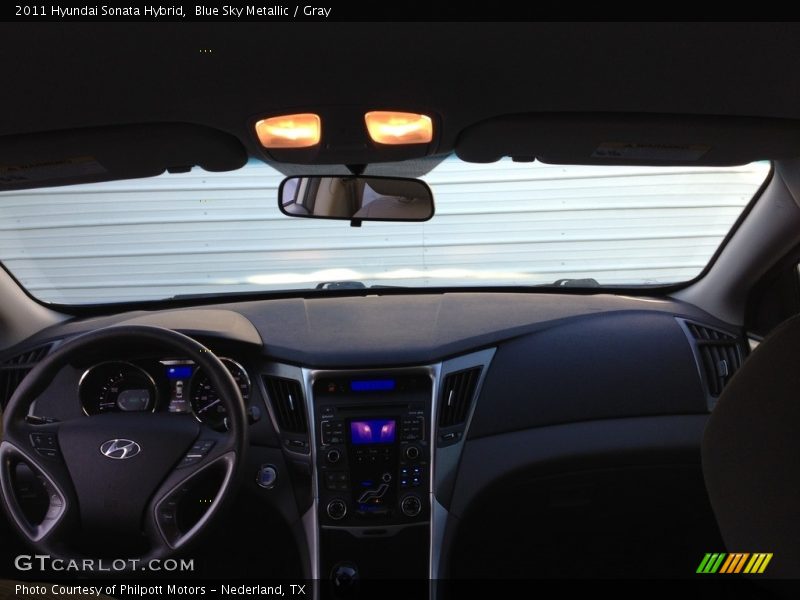Blue Sky Metallic / Gray 2011 Hyundai Sonata Hybrid