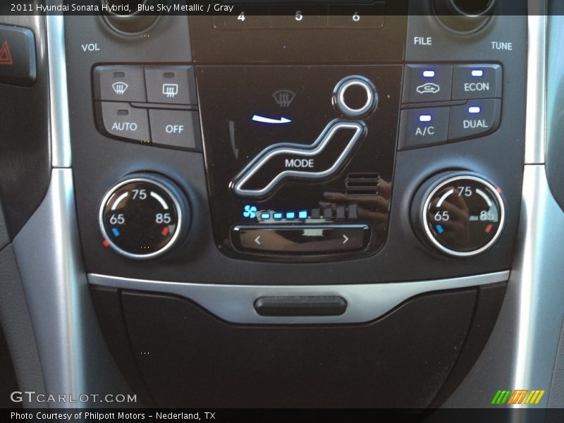 Blue Sky Metallic / Gray 2011 Hyundai Sonata Hybrid