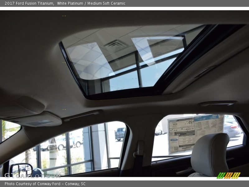 White Platinum / Medium Soft Ceramic 2017 Ford Fusion Titanium