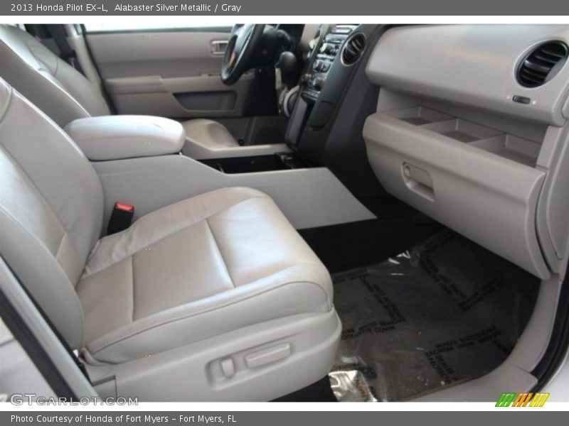 Alabaster Silver Metallic / Gray 2013 Honda Pilot EX-L