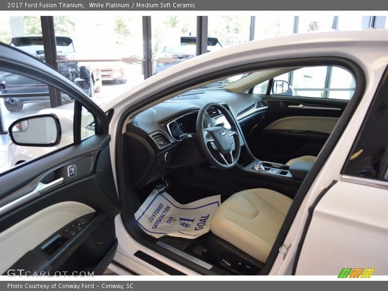 White Platinum / Medium Soft Ceramic 2017 Ford Fusion Titanium