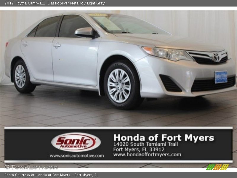 Classic Silver Metallic / Light Gray 2012 Toyota Camry LE